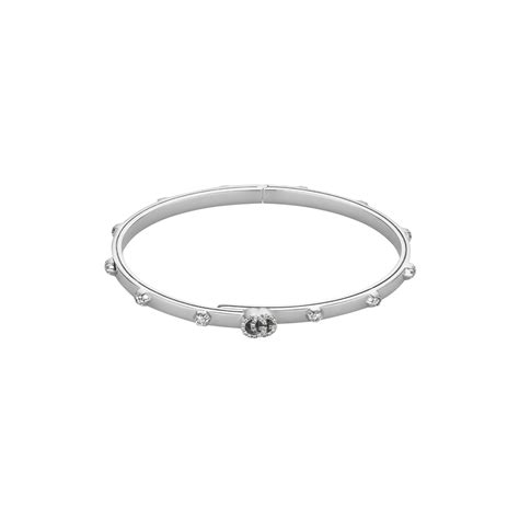 gucci 18k white gold gg diamond bracelet|gucci gold bracelet price.